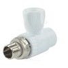 Кран шаровой PP-R белый Дн 20х1/2" НР прямой для радиатора RTP (РосТурПласт) 17136 — 1