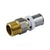 Муфта МП латунь никель пресс Дн 16х1/2" НР ГОСТ 32415-2013 8001 Aquasfera 8001-01, миниатюра — 0