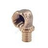 Угольник для PE-X труб аксиальный бронза Дн 20х3/4" ВР RAUTITAN RX+ Rehau 14563561001 (13660971001), миниатюра — 1