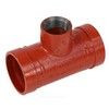 Тройник переходной под резьбу грувлок ковкий чугун XGQT08S Ду65х40 (Дн76х1 1/2") Ру25 JIANZHI .