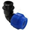 Отвод компрессионная ПЭ Дн 25х1/2"х90гр НР Ру16 VALFEX 1210012425012