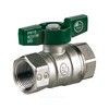 Кран шаровой латунь хром R251W Ду 20 Ру42 ВР бабочка зеленая Giacomini R251WX024