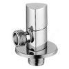 Клапан (вентиль) латунь бытовой хром угловой 1070 G1/2"х3/8" Ру16 НР с отражателем Aquasfera 1070-03