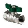 Кран шаровой латунь хром R251W Ду 20 Ру42 ВР бабочка зеленая Giacomini R251WX024