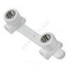 Планка PP-R монтажная белая Дн 20х1/2" ВР под смеситель с водорозетками PRO VALFEX 10124020-PRO — 1