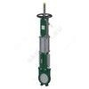 Задвижка шиберная односторонняя чугун VG4400-031NI Ду 80 Ру10 межфл с пневмоприводом со штурвалом 2/стороннего действия уплотнение: NBR Tecofi VG4400-031NI0080, миниатюра — 1