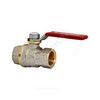 Кран шаровой DADO латунь никель R910 Ду 50 Ру35 ВР полнопроходной рычаг красный Giacomini R910X028 — 3