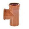 Тройник НПВХ коричневый Дн 160х125х87гр б/нап в/к KGEA Ostendorf 222410 — 2