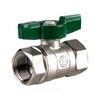 Кран шаровой латунь хром R251W Ду 20 Ру42 ВР бабочка зеленая Giacomini R251WX024