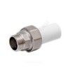 Муфта трубная PP-R комбинированная разъемная белая Дн 40х1 1/4" Ру25 наруж пайка/НР VALFEX 10158032