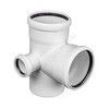 Крестовина PP-M 2-плоскостная левая бесшумная белая Дн 110х110х50х87гр б/нап в/к RTP (РосТурПласт) 36548 — 1