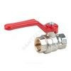 Кран шаровой латунь никель Эксперт Ду 32 Ру40 ВР полнопроходной рычаг красный Dist Н114Р, миниатюра — 12