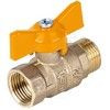 Кран шаровой латунь газ Стандарт Ду 15 Ру40 ВР/НР полнопроходной бабочка Dist 421Б — 2