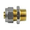 Муфта МП латунь никель обжим Дн 26х3/4" НР ГОСТ 32415-2013 7001 Aquasfera 7001-05