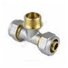 Тройник МП латунь никель обжим Дн 20х3/4"х20 НР ГОСТ 32415-2013 7014 Aquasfera 7014-02, миниатюра — 1