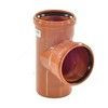 Тройник НПВХ коричневый Дн 250х250х87гр б/нап в/к KGEA Ostendorf 224400, миниатюра — 3