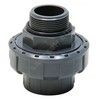 Муфта ПВХ разъемная Дн 50х1 1/2" серая НР под клеевое соединение Aquaviva BMG50112, миниатюра — 1