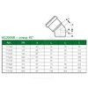 Отвод PP-MD зелёный KG2000 KG2000B Дн 250х45гр б/нап в/к Ostendorf 771720 — 4