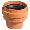 Переход НПВХ коричневый Дн 160 б/нап на гладкий конец керамической трубы KGUS Ostendorf 222830, миниатюра — 0