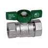 Кран шаровой латунь хром R251W Ду 10 Ру42 ВР бабочка зеленая Giacomini R251WX022 — 2