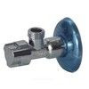 Кран латунь бытовой хром угловой G1/2" Ру10 НР маховик с отражателем Icma 90519AD07 — 1