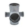 Крестовина PP-H 2-плоскостная левая и правая серая Дн 110х110х50х87гр б/нап RTP (РосТурПласт) 36542