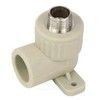Угольник PP-R комбинированный серый Дн 25х1/2" НР с креплением VALFEX 10121025Г — 1