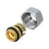 Переходник для МП/PE-X труб латунь обжим Дн 20х2,5х18 Ру10 база 18 мм с накидной гайкой R179AM Giacomini R179MX027 — 1