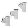 Тройник PP-MD переходной бесшумный светло-серый Skolan Safe SKEA Дн 90х78х45гр (DN90х75) б/нап в/к Ostendorf 334210