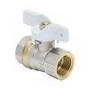 Кран шаровой латунь никель 1102 Standard Ду 20 Ру30 ВР полнопроходной бабочка белая Aquasfera 1102-02 ., миниатюра — 14