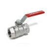 Кран шаровой латунь хром R250D Ду 10 Ру42 ВР рычаг красный Giacomini R250X002